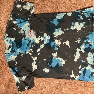 Black and Blue Tie-Dye Men's Short Sleeve Tee